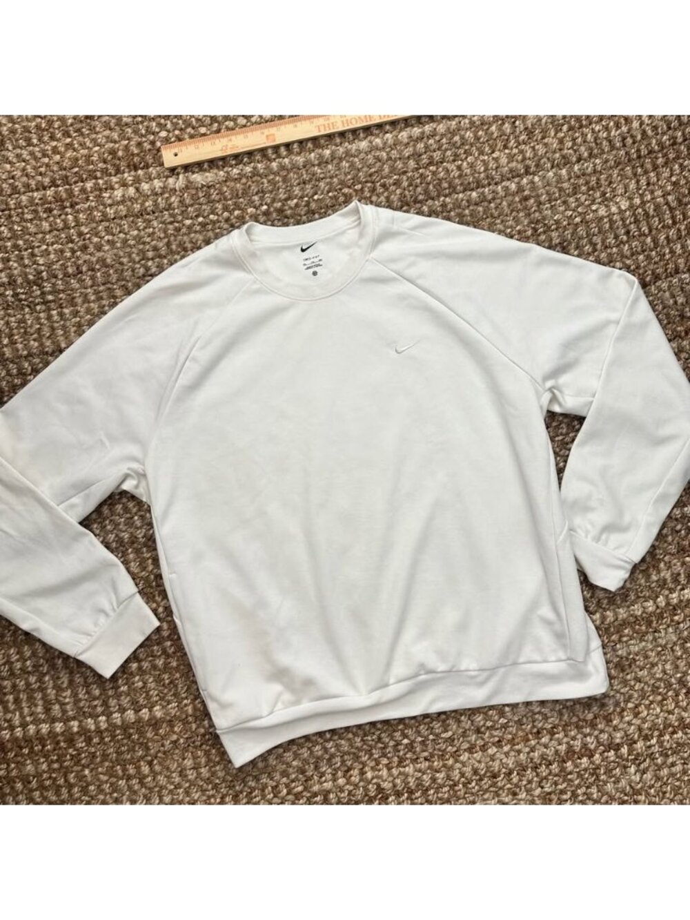 Nike Dri-FIT Fleece Crewneck Pullover Sweatshirt Beige Men’s 2XL Cream White FZ0
